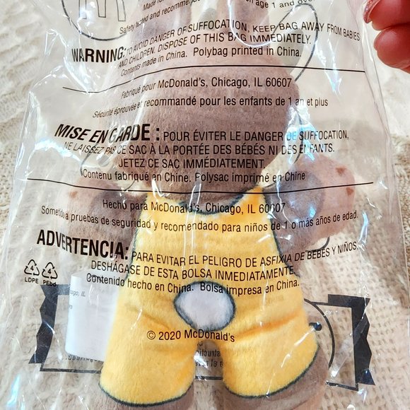 McDonalds 2020 Happy Meal Toy: Bear Plush for Children 1-3 years - NEW - Picture 3 of 3